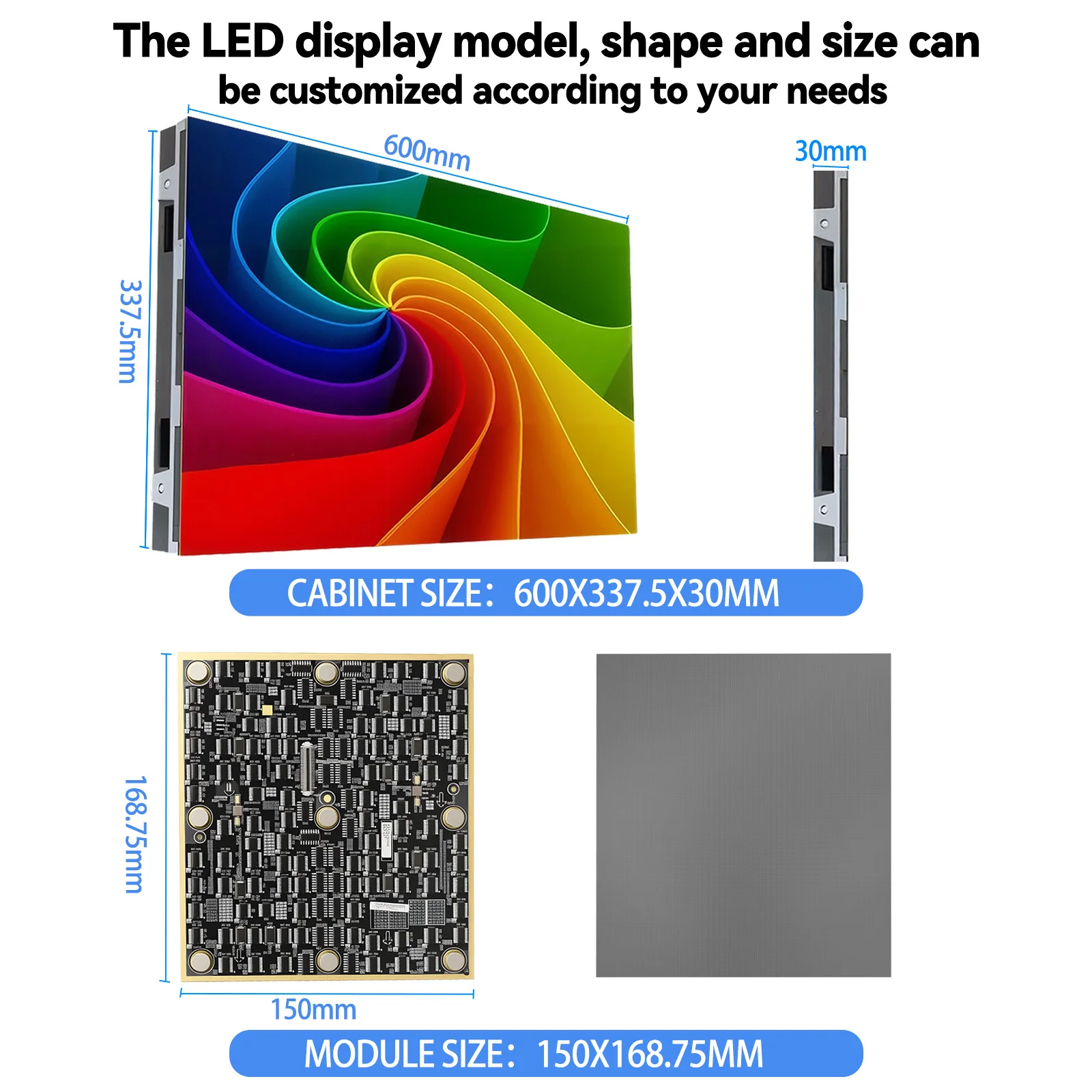 P0.62 P0.78 P0.93 COB LED Display Indoor High Resolution LED Screen with 170° Viewing Angle