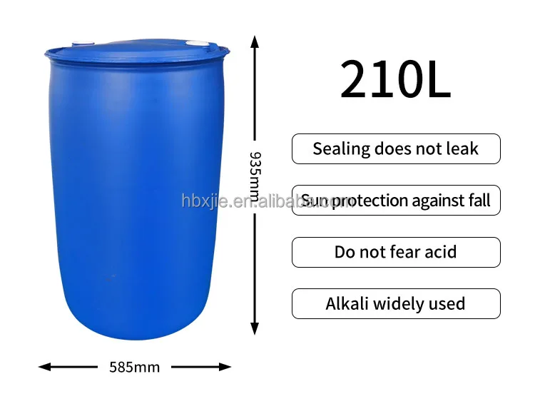 200L zila plastmasas muca: Open Top 200200L zila plastmasas muca: Open Top 200  