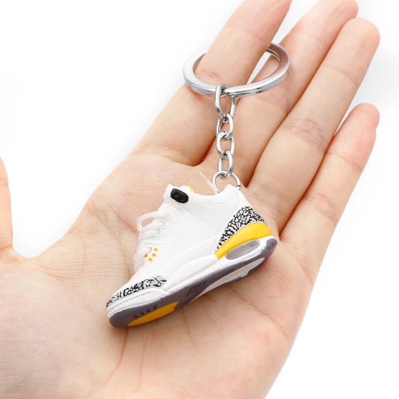 2023 New Pvc 3d Sneaker Shoe Keychain Basketball Shoes Key Ring Shoe
