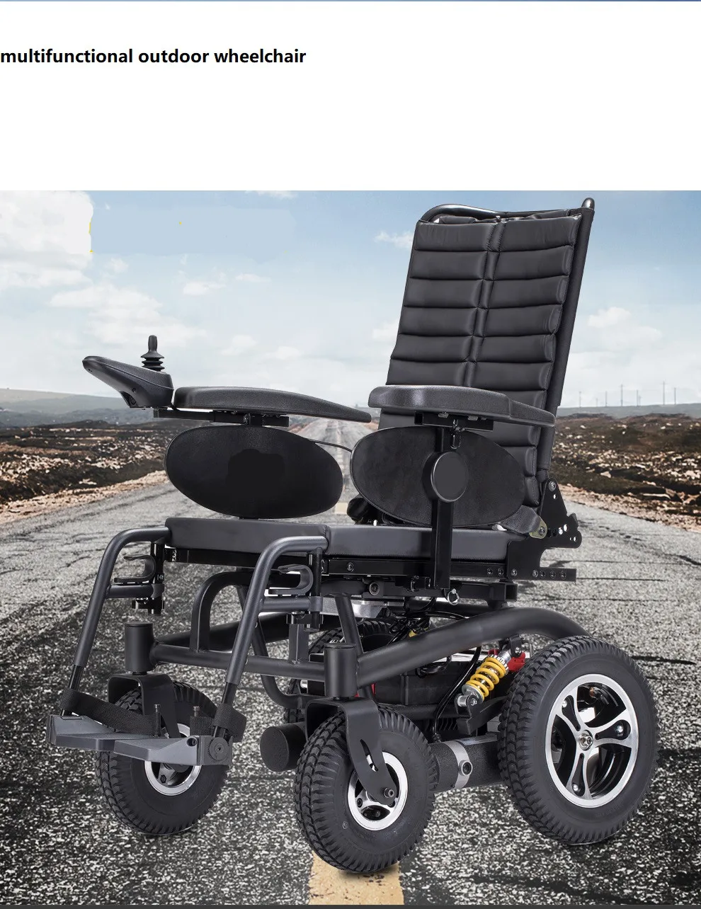 Shock absorbing spring thicker equipped with two oversize spring shock absorb comfortable wheelchair with back handle- SWC01 supplier