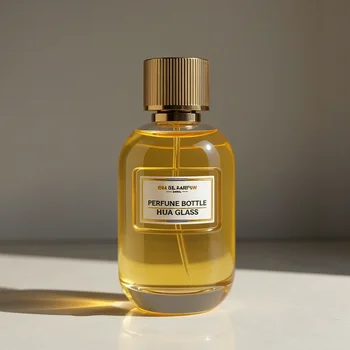Customize Label High Quality Empty Refilled Glass Perfume Bottle Crimp Sprayer 100ml Perfume Bottle With Plastic Lid