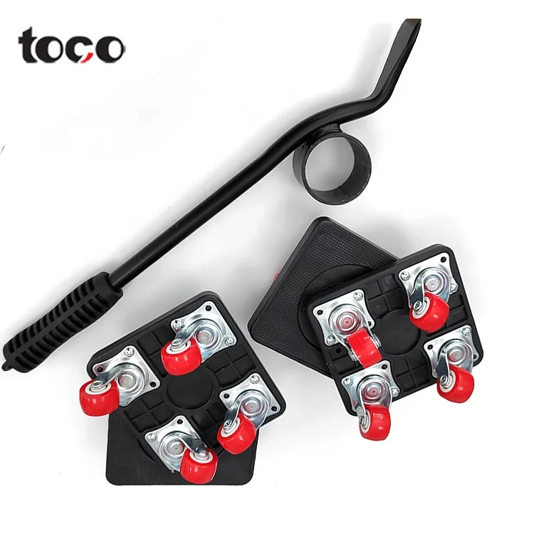 TOCO Home Trolley Lift and Move Slides Easily Triple Wheel Mover Slider Furniture Moving System Lifter Kit