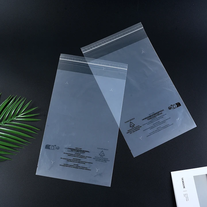 Recycled Poly Transparent Self Adhesive Packaging Anything Clothing GRS Best Selling Biodegradable Plastic Bags