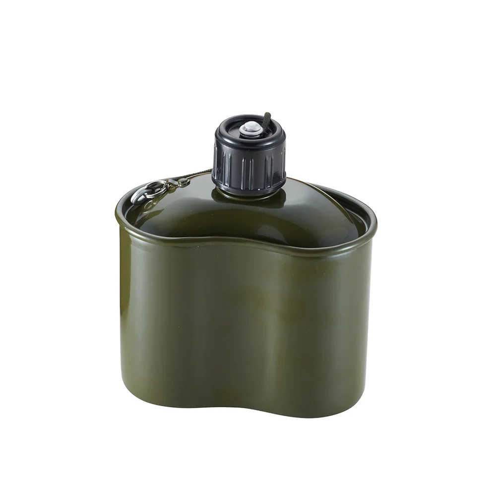 Milisten 1L Aluminum Camping Canteen | Portable Water Bottle For Hiking, Survival, Outdoor Use, With Cloth Cover