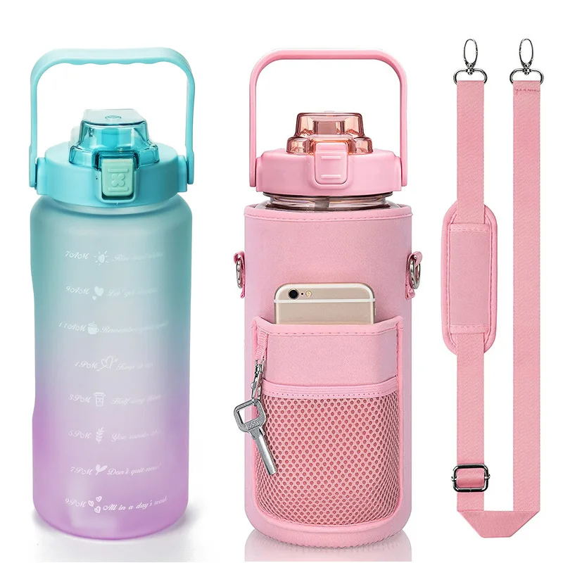 Sports Water Bottles BPA-Free Large Water Bottle /Adults Tritan Leakproof  PINK