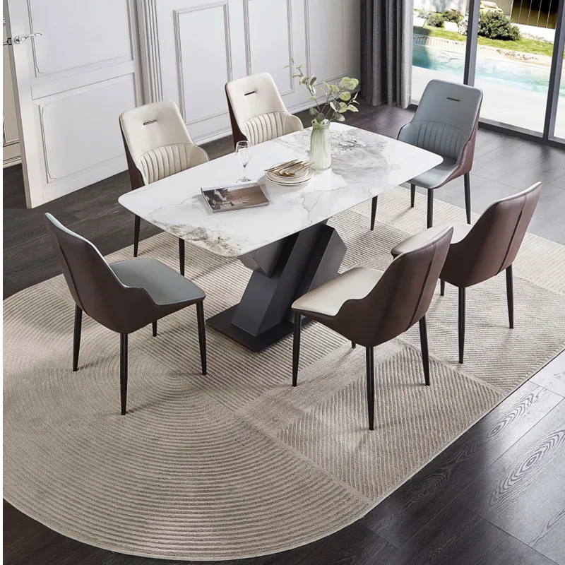 ceramic dining table and 6 chairs