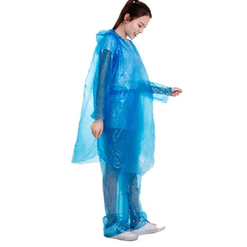 factory  direct supply high quality  hot selling Disposable raincoat portable transparent thickened adult plastic raincoat