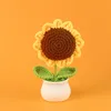 Sunflower small potted plant (7 circles) - rounded light brown