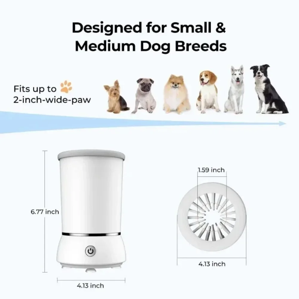 Automatic pet massager, paw cleaner, small, medium, and large breed dog foot cleaner 0