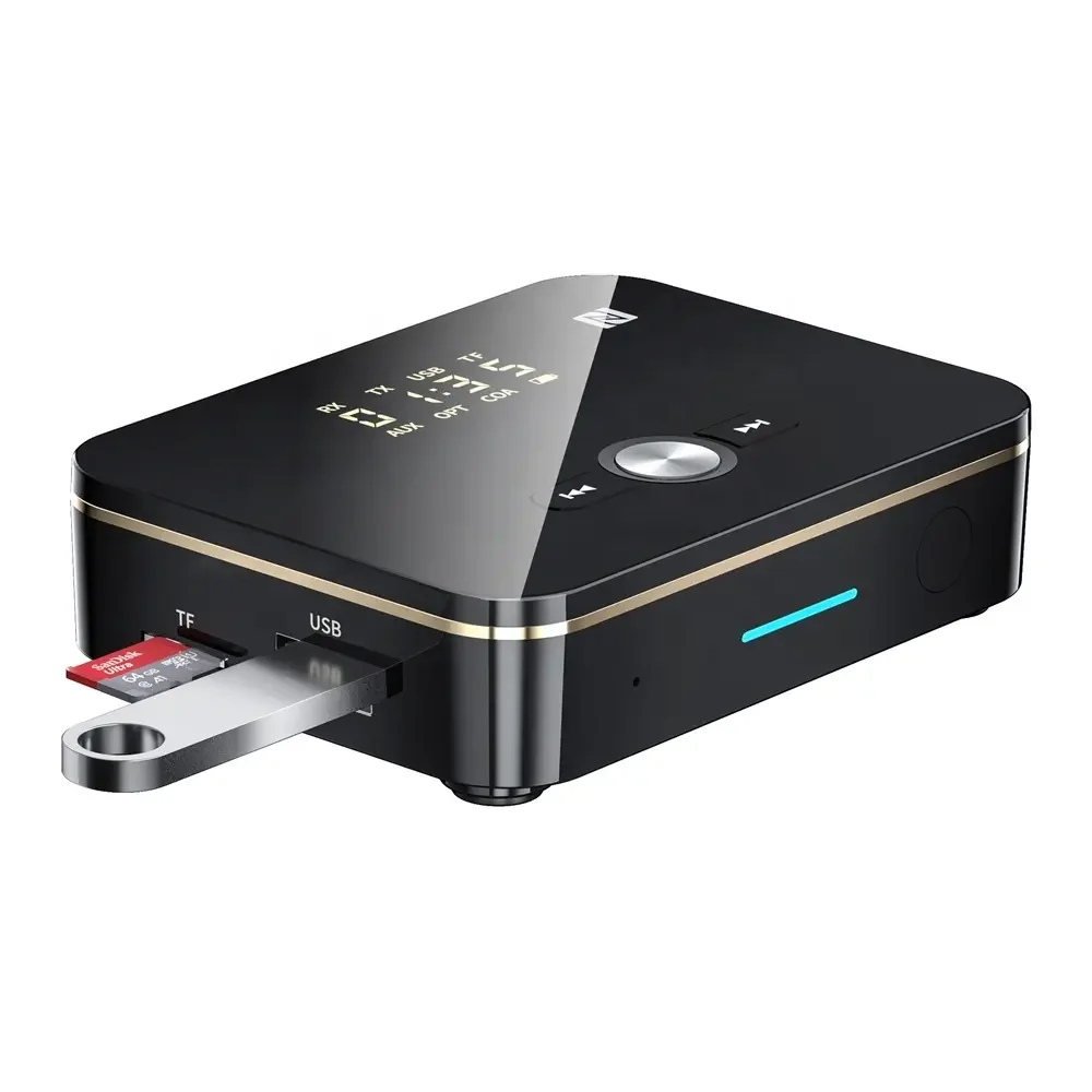 Factory Wholesale BT5.0 Transmitter Receiver Video Switcher USB Extender Switch Dongle Wireless Audio Adapter for TV