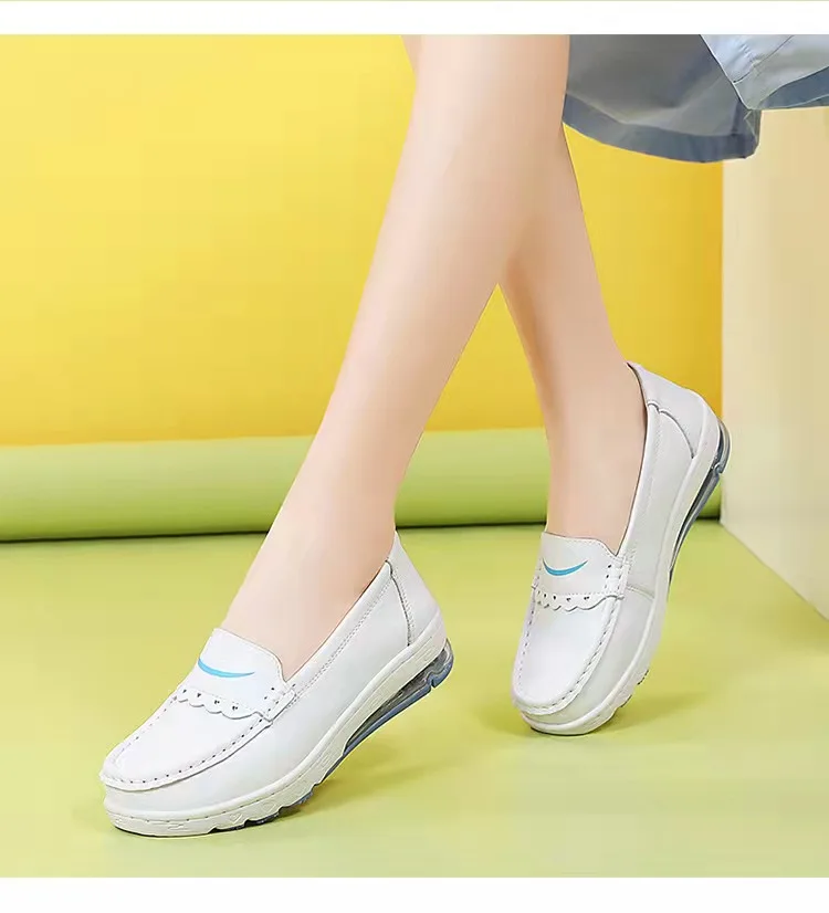 Nurse Shoes Nursing Shoes Hospital for Women Comfort Breathable Soft Bottom Flat Non-slip Safety Work White Shoes