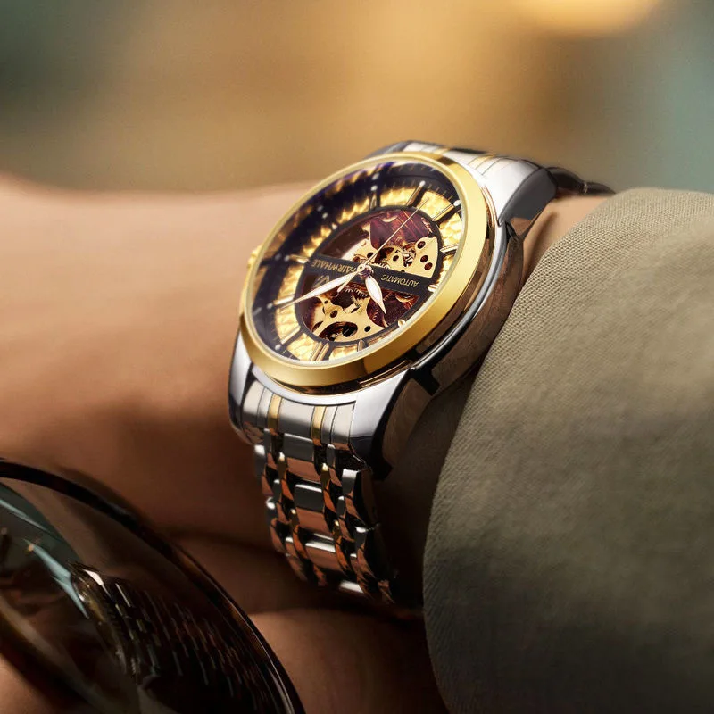 Mark Fairwhale Factory Wholesale High Performance Customized Logo Waterproof Stainless Steel Automatic Mechanical Men's Watch