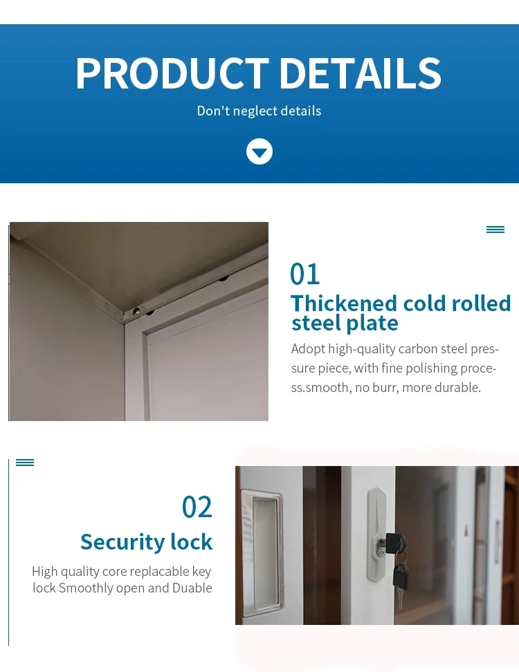 Lockable Display Filing Cupboard With Smooth Glass Sliding Door Large Storage Office Document File Cabinet With Adjustable Shelf