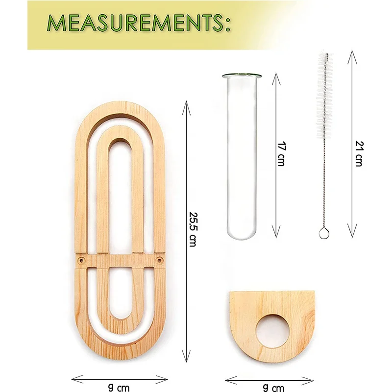 Станция для разведения помещений-домашний декор-ваза-Пробирка для ВАЗ-настенный Подвесной деревянный и стеклянный террариум-офисный Декор
