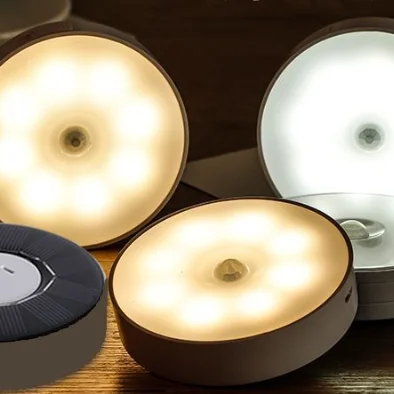 Ночник на солнечной батарее с автоматической зарядкой Индукционная лампа для человеческого тела креативный Магнитный светильник умного дома гардероба