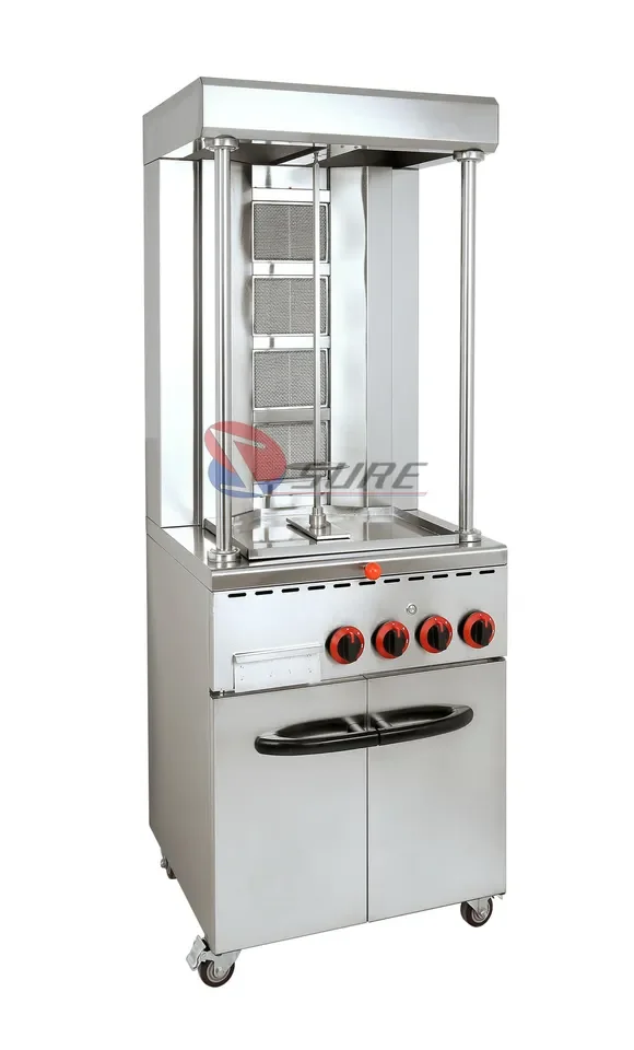 Gas 4-burner Commerical Automatic Rotating Used Chicken Kebab Doner Shawarma Grill Machine Price for Sale