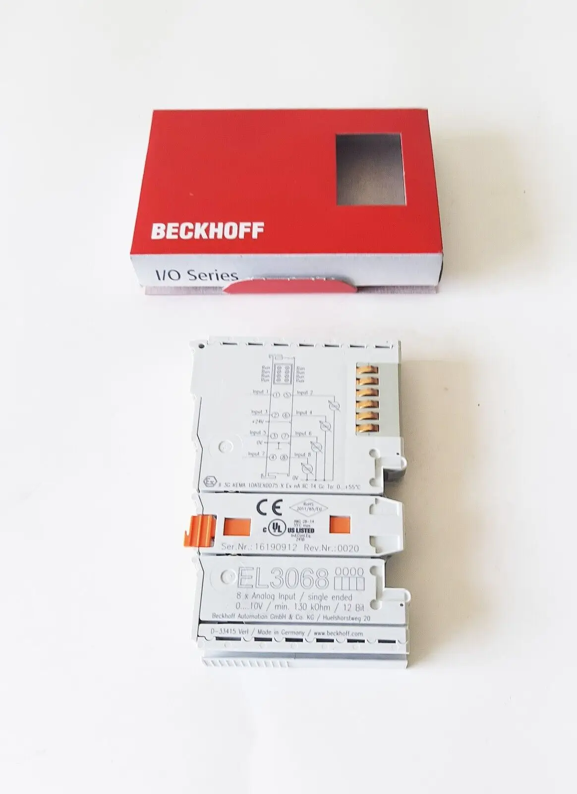 El3068 Beckhoff Ethercat Terminal,8-channel Analog Input,Voltage,0~10 V ...