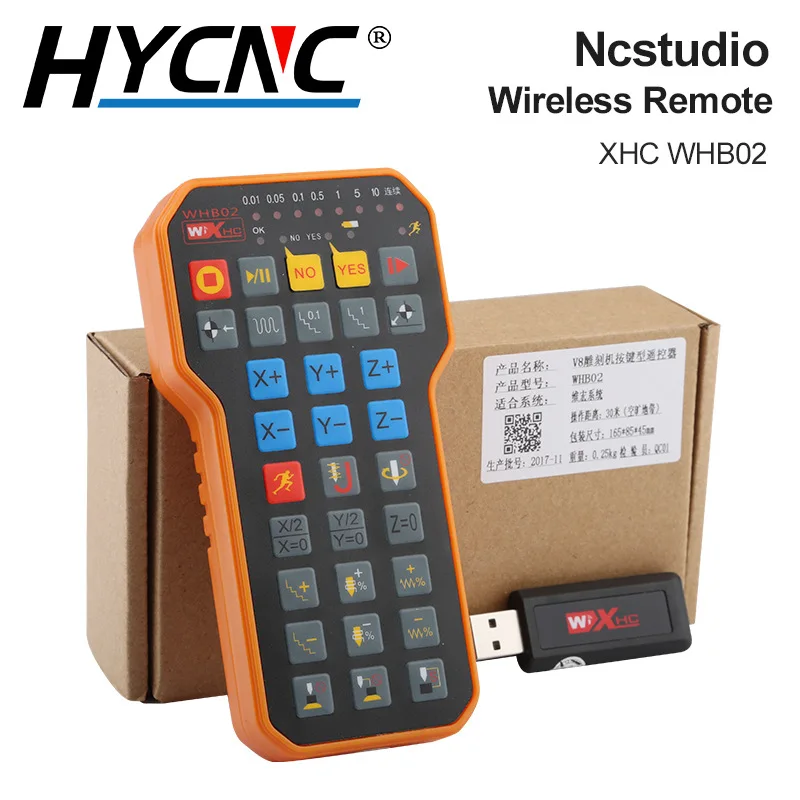 Hycnc Nc Studio Wireless Remote Control Xhc Series Whb02 Handwheel Dsp Wireless Controller for Cnc Router 3 Axis Machine