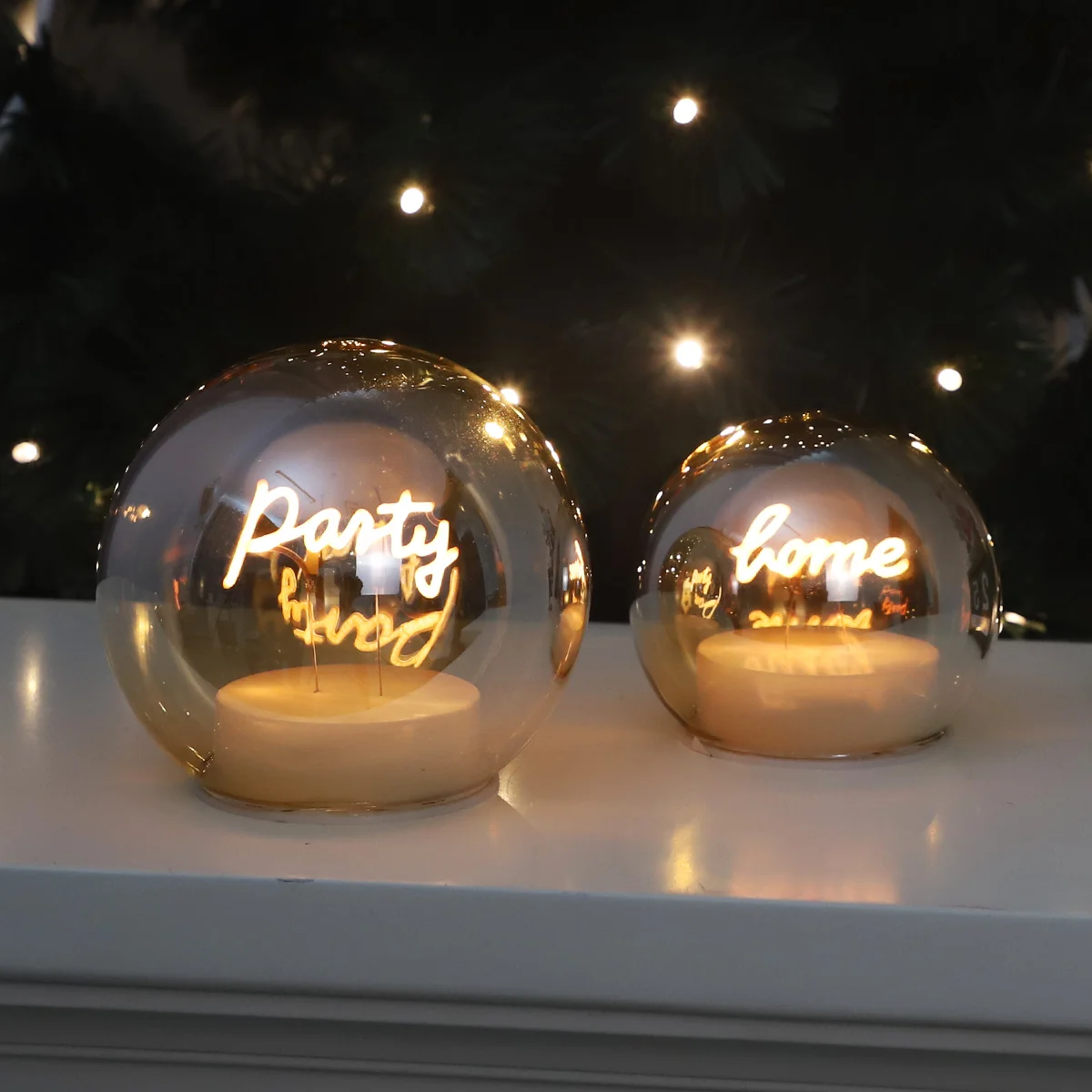 Holiday Decorative Lighting Clear Amber Ball DIY Letter Love Bulb LED Filament Glass Ball