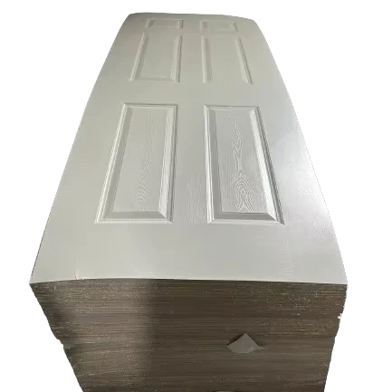 Melamine MDF HDF Waterproof 6 Panel Natural Wood Veneer Door Skin Mdf Deep Moulded Skin