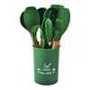 Juego de 12 piezas verde oscuro-1050g