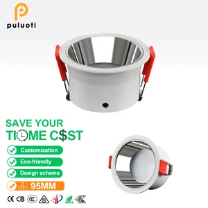 95mm12W3000K LED Downlight Recessed Modern Full-Spectrum Eye Protection Technology Aluminum Lamp Body High CRI 97 IP33 Rated