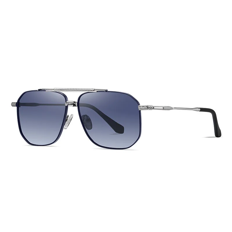2023 High Quality Retro Double Bridge Men Metal Sunglasses  display picture 1