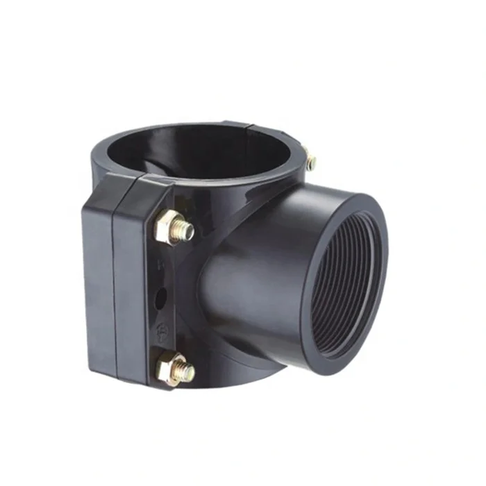HDPE Plastic PP Clamp Saddle Double Outlet Saddle (Galvanized) Bolt & Nut