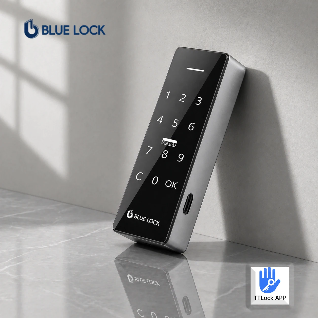 Bluelock Gym ABS RFID Card Password Keyless Ai Smart Lock Touchscreen Keypad Digital Cabinet Lock Card Readers Dual Frequency