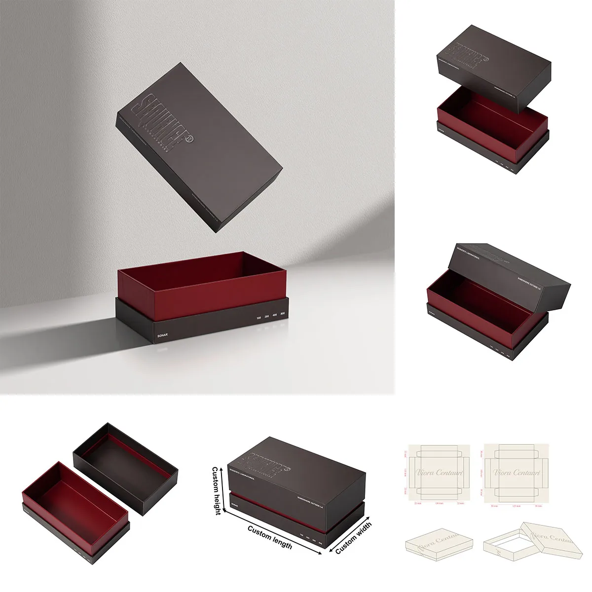 Wholesale Custom Luxury Rigid Box Magnetic Box Packaging Box with Window Cosmetic Packaging Box