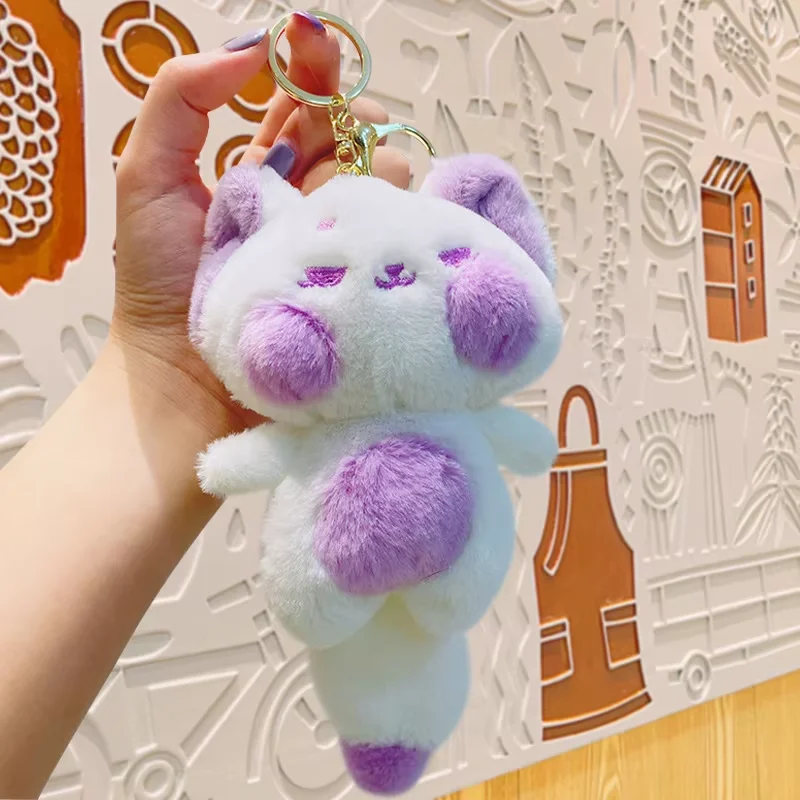 Cute Plush Little Fox Keychain - Fashionable Stuffed Toy
