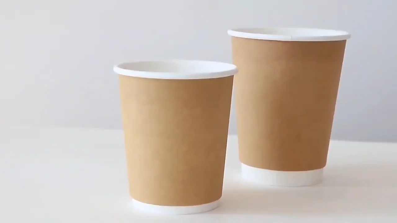Disposable Custom Logo Paper Cups Biodegradable Kraft Paper Coffee Cup ...