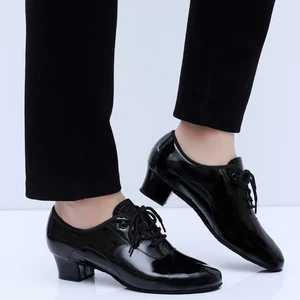 Boys' Straight Soled Latin Dance Shoes Low Heeled Soft-Soled Modern Dance Professional Competition Training Shoes