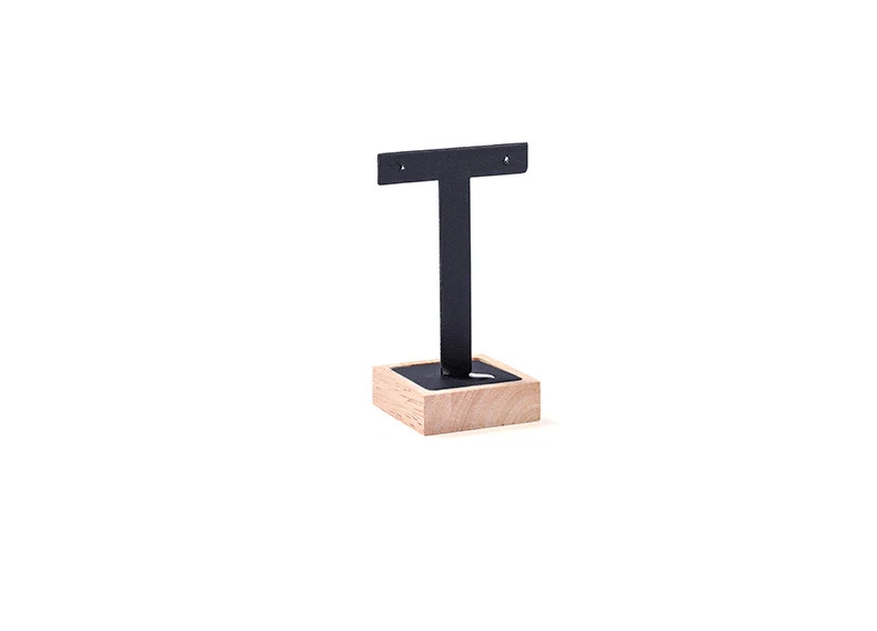 product a1 custom jewelry display rack wooden earrings display stand for two pairs of earrings-7