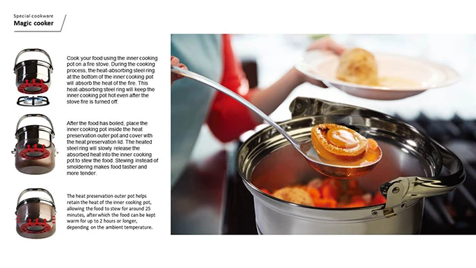 Special Cookware Stainless Steel Food Cooking Pots Energy Saving Pot