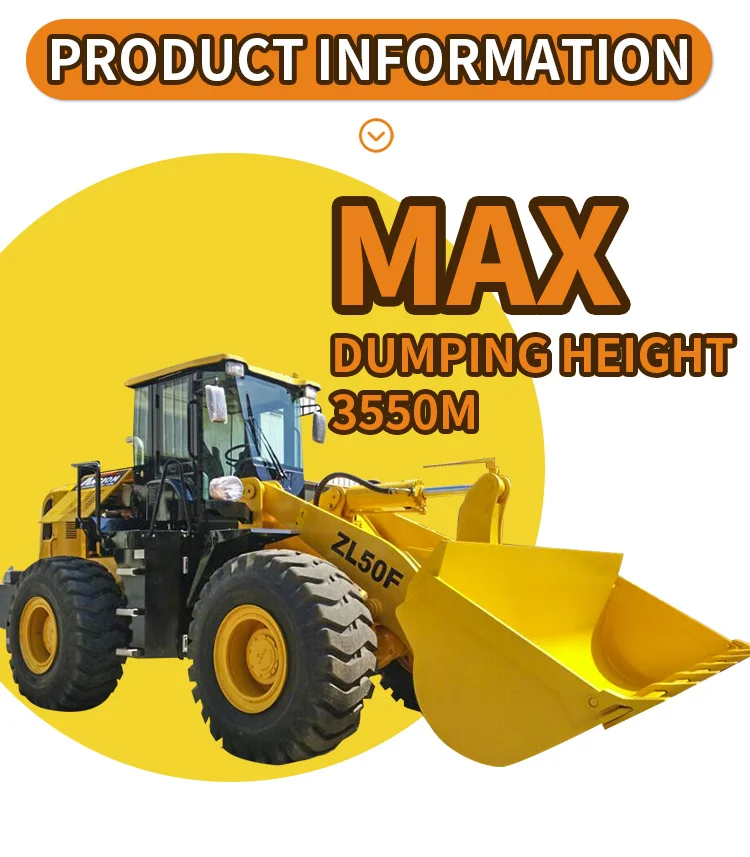 Cheap Construction Heavy Duty 5.0ton Front Wheel Loader Zl50 950 956
