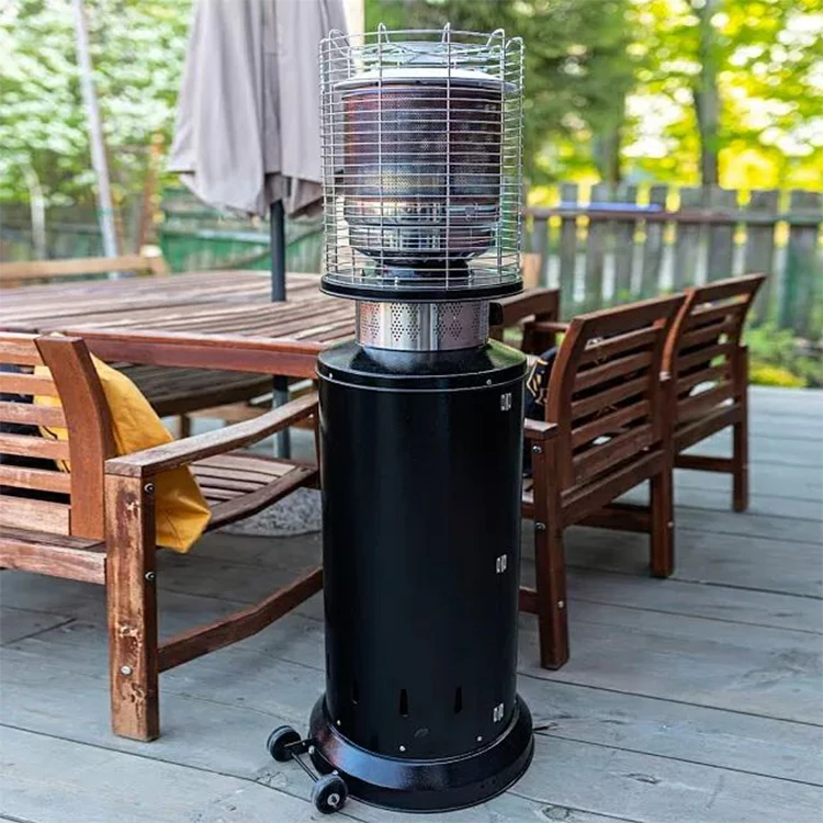 Lpg Gas Outdoor Heater Short Alva Short Stand Black Patio Gas