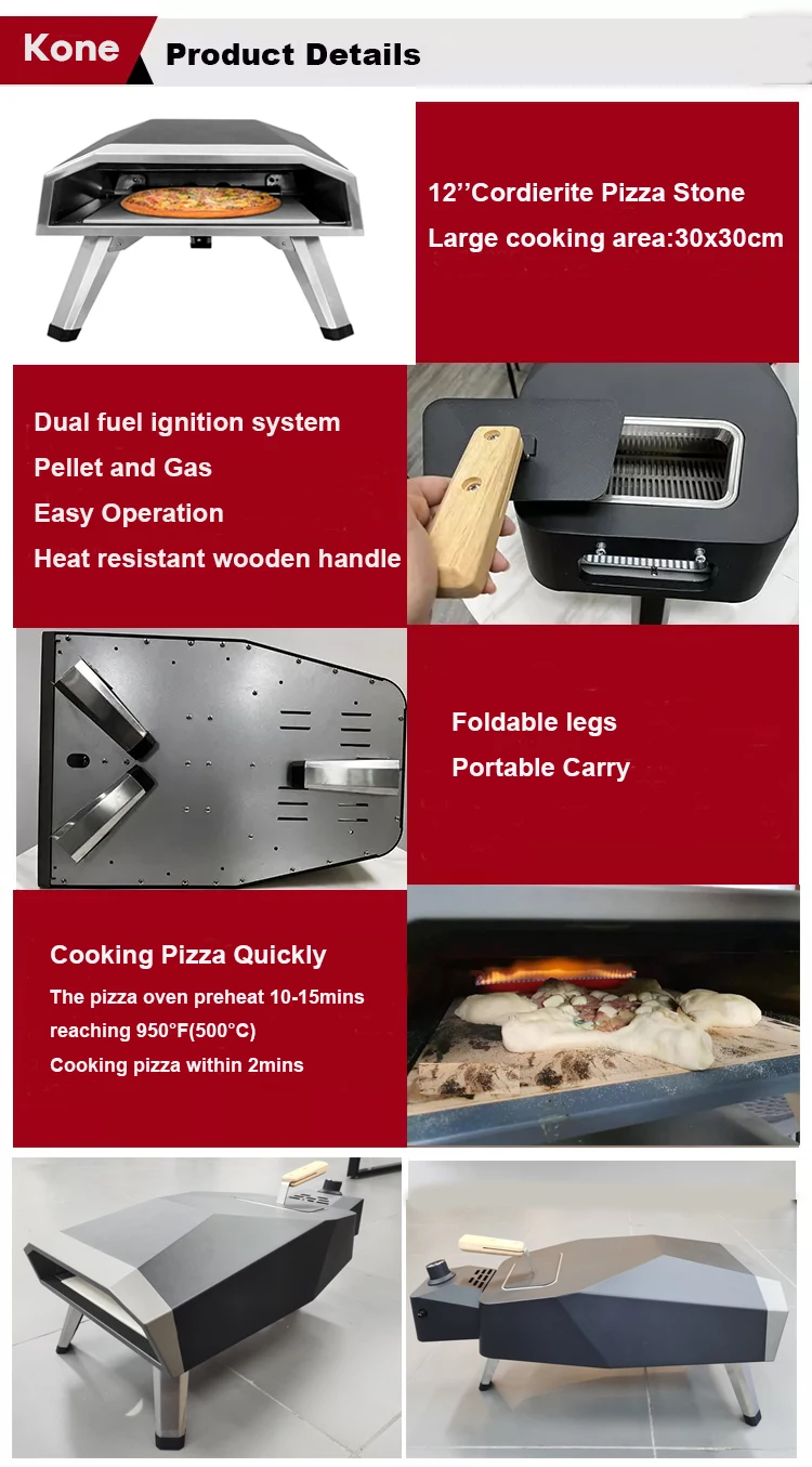 New Model Outdoor Hybrid Fuel Pellet Gas Pizza Oven - Buy Gas Fired ...