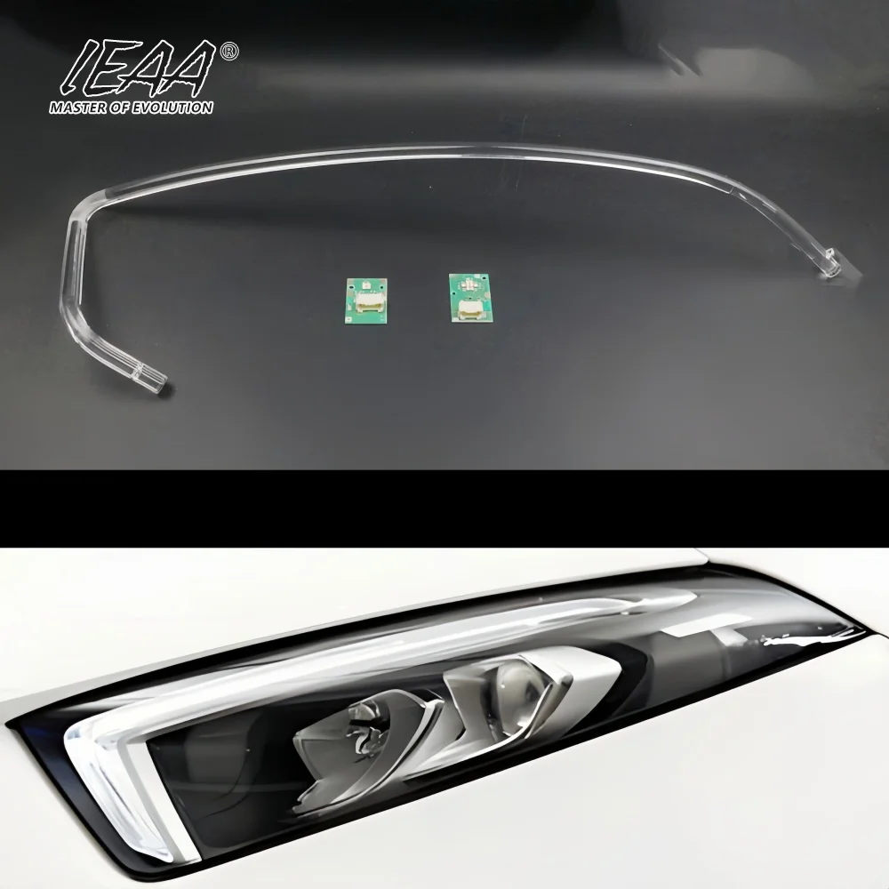 Tube de feu de jour de phare, bande lumineuse DRL, plaque de guide lumineux, barre de feu de circulation pour Mercedes Benz Classe A W177 2019-2022