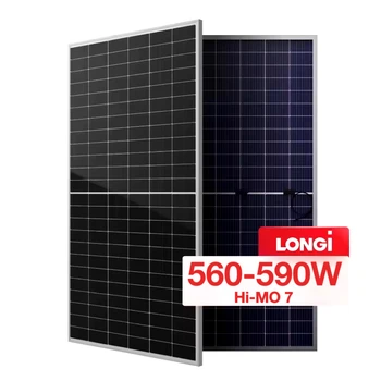 Best Price on Longi Himo5 Himo7 Himo9 550W Monofacial Dual Glass 182mmx182mm Flexible Cells for Commercial Use Black Solar Panel