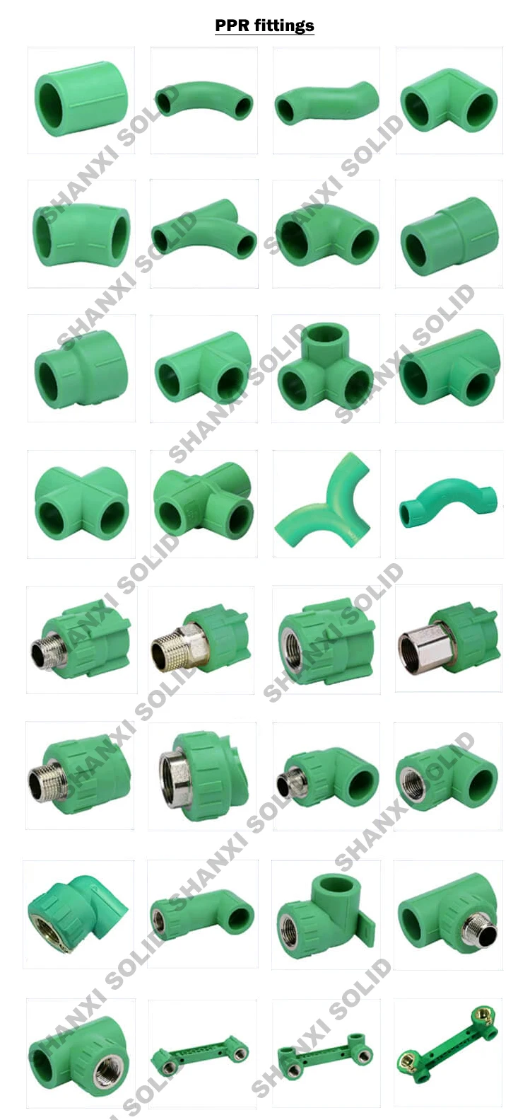 Green Color 20mm PPR Pipe Fittings Equal Tee For Water Supply Systems