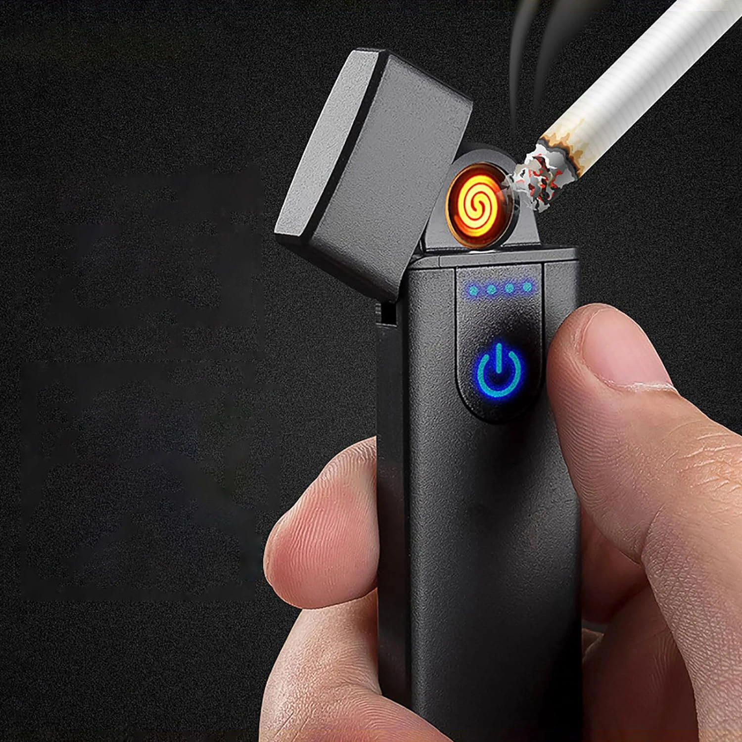 Портативные USB электрические зажигалки перезаряжаемые сенсорные ветрозащитные аксессуары для сигарет электрическая зажигалка