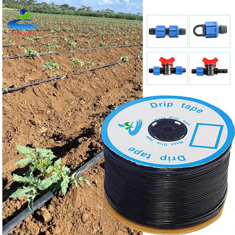 Lay Flat Drip Irrigation Tape Valves for Agricultural Irrigation Drip Tape 16mm