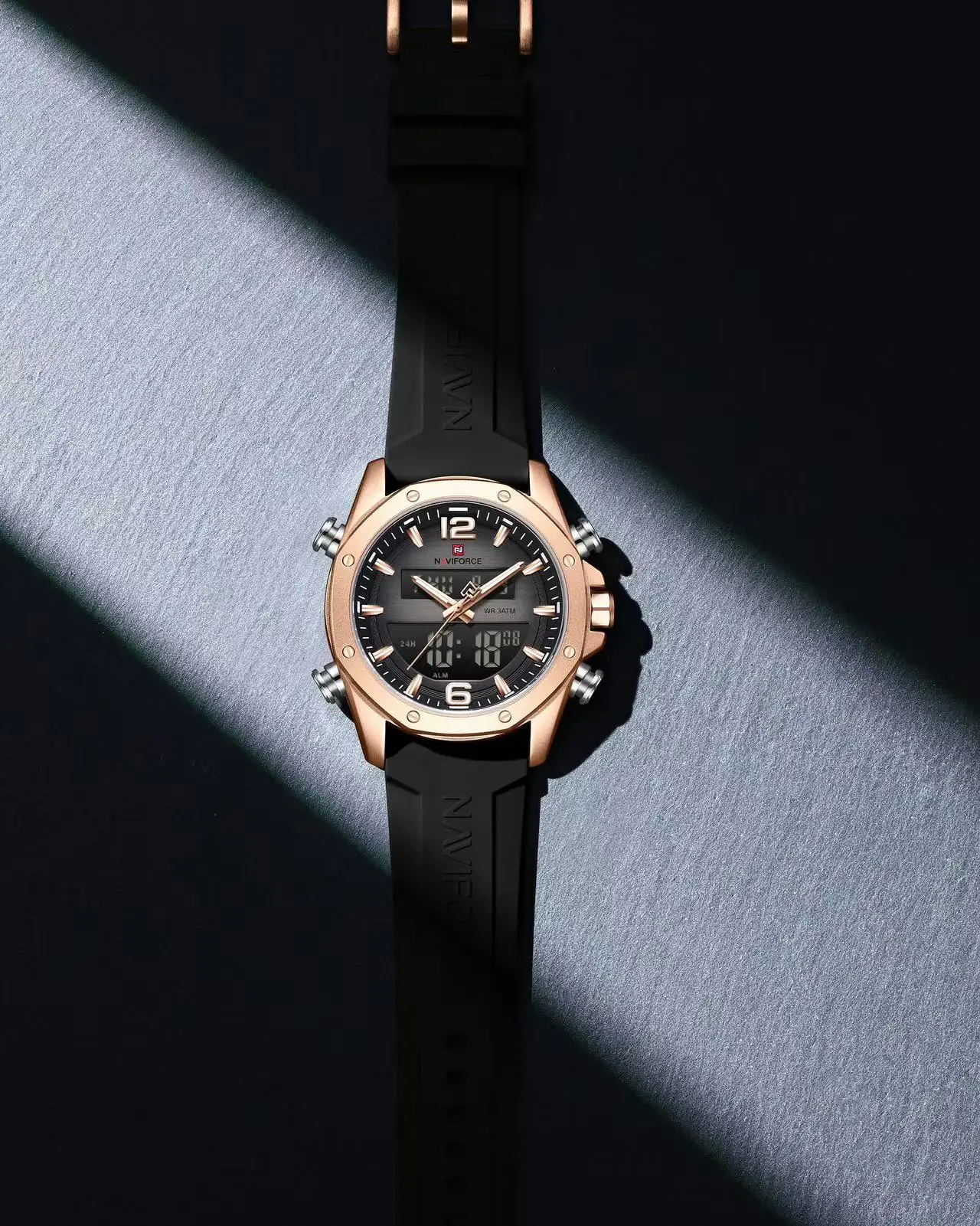 NAVIFORCE 9264 Men's Watch Luxury Top Brand Multifunction Chronograph Watch Men Auto Date 3ATM Waterproof Man Clock Gift Watches
