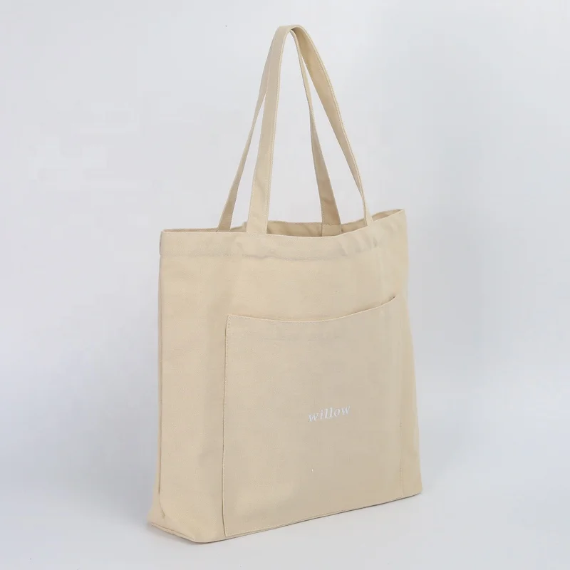 Cheap Customized Printed White Cotton Canvas Fabric Shopping Tote Bags with logo