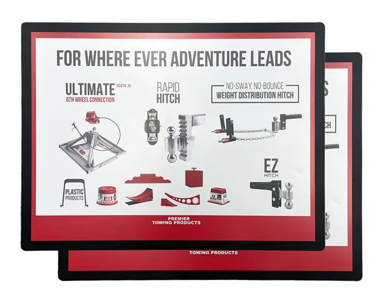 Countertop Promotional Retail Advertisement Pad Changeable Counter Mat with Insert