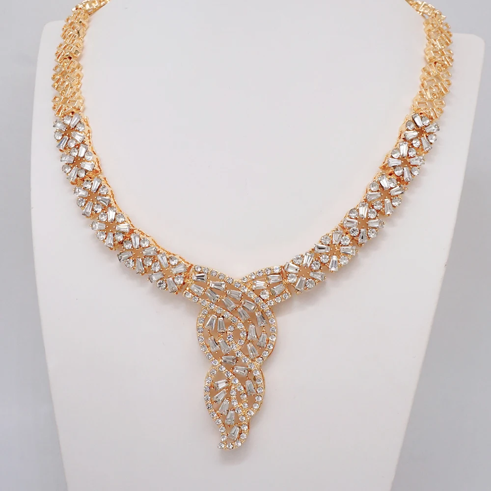 GDJWRI BJW129 luxo casamento mulheres diamante conjuntos colar moda jóias  definido para a mulher| Alibaba.com, image size:1000x1000