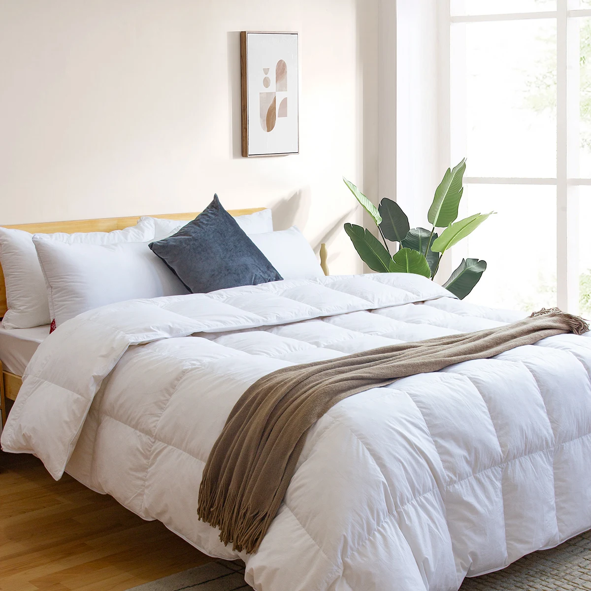 
 Оптовая продажа, роскошное постельное белье для гостиниц королевского размера, гипоаллергенное одеяло из хлопка и льна  