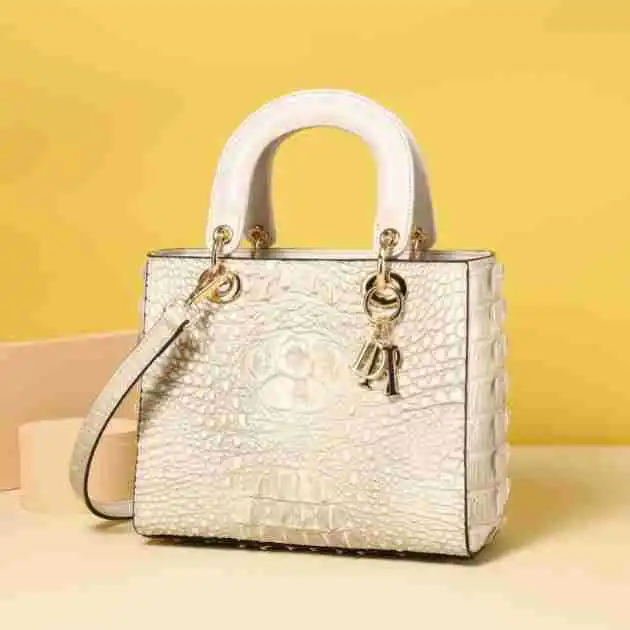 New crocodile bone pattern Princess Diana bag classic ladies handbag shoulder bag fashion women's bag factory dropshipping