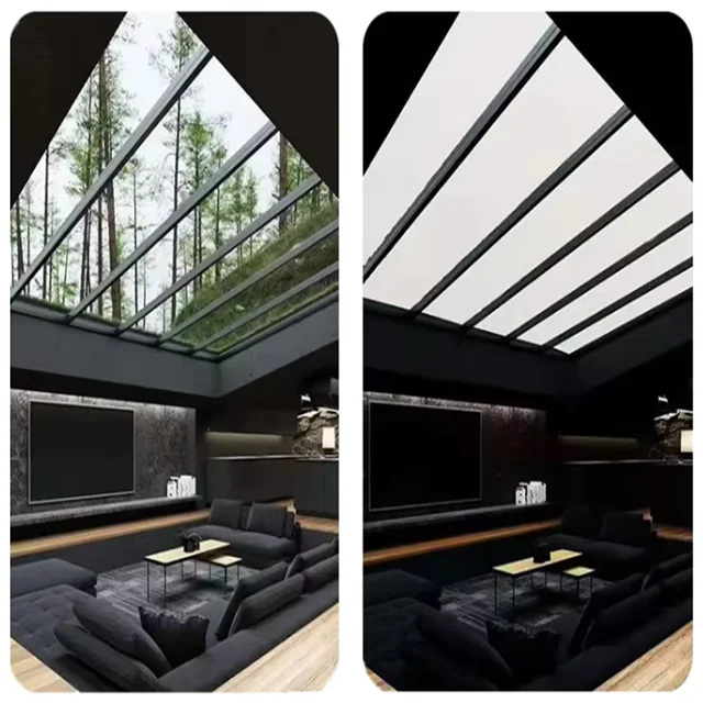 Smart Dimming Insulating Glass 110V Voltage + Ultra-clear Laminated Glass + Double Silver Low-E Glass